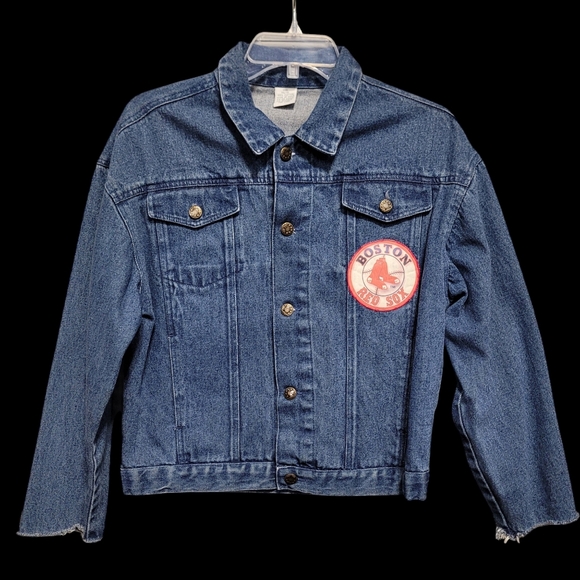 One Of A Kind Vintage Boston Red Sox Denim Jacket - Picture 1 of 5